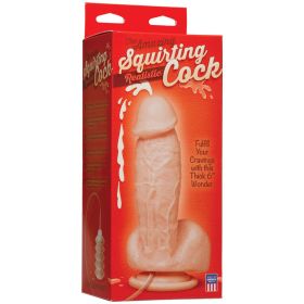 Squirting Realistic Cock Vanilla 6"