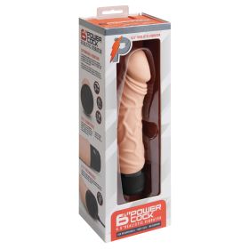 Powercocks Realistic Vibrator-Nude 6.5"