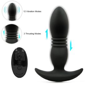 Anal Bead 10 Modes Adult Sex toys with Remote Control -Anal Stimulator Vibrating Anus Plug for Men;  Women and Couples Butt Plug;  Soft Silicone Anal