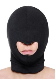 Blow Hole Open Mouth Spandex Hood Black