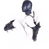 Bondage Restraints Slave Role Play Hands Wrists Arm Leg Binder Hood Mask PU Leather Tight Single Glove Adult Game Sex Toys