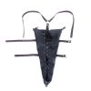 Bondage Restraints Slave Role Play Hands Wrists Arm Leg Binder Hood Mask PU Leather Tight Single Glove Adult Game Sex Toys